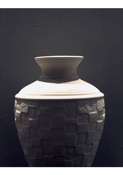 El Işçiliği Desenli Seramik Vazo – 35X22 cm Büyük Boy Sanatsal Ev Aksesuarı modelleri