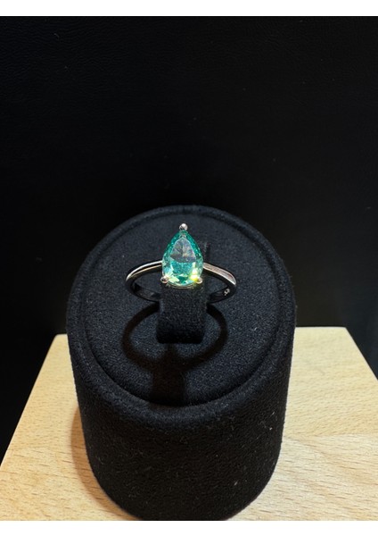 Ithal Paraiba Damla Taşlı Kadın Gümüş Yüzük