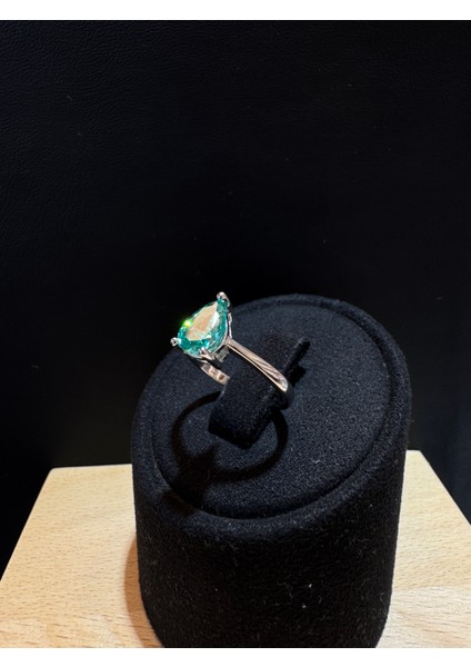 Ithal Paraiba Damla Taşlı Kadın Gümüş Yüzük modelleri