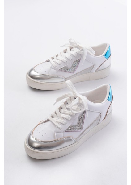 Zrin-01 Premium Beyaz Garni Bağcıklı Kadın Sneaker modelleri