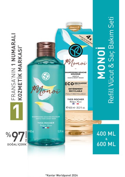 Monoi Refill Vücut ve Saç Bakım Seti