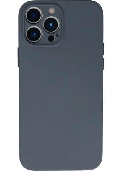 Iphone 13 Kılıf Nano Içi Kadife Silikon - Gri