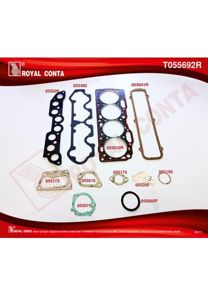 Mtxdpn Üst Takim Conta Tmpr-Slx 1.6 159 A3.000- A3.048-159 A3.048 Keçe ve Subap Lastiği Yok