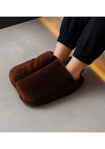 Ayak Isıtıcı Peluş Panduf – Kapalı Tasarım Ev Terliği fiyatları