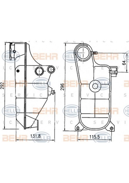 Mtxdpn Radyatör Yedek Su Deposu W124 102 1983-1993 Crt 119 000S