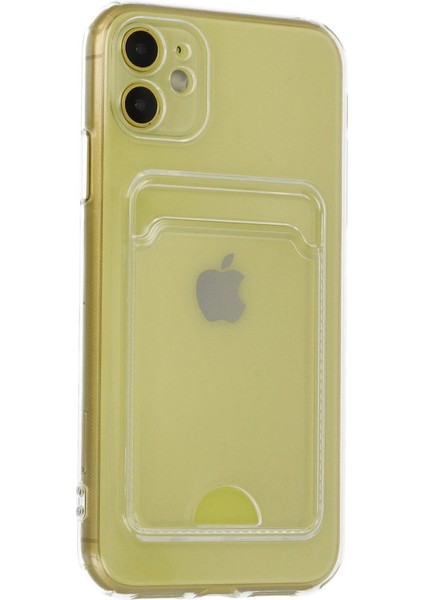 Iphone 11 Kılıf Kart Şeffaf Silikon - Şeffaf modelleri