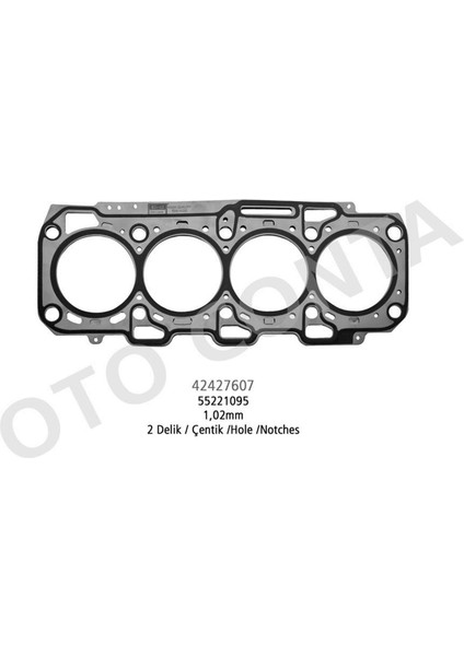 Mtxdpn Silindir Kapak Conta Mls 2 Delik (1,02MM) Doblo-Linea-Bravo Ii 1.6 Dmtj 16V (198 A2.000-263 A3.000)