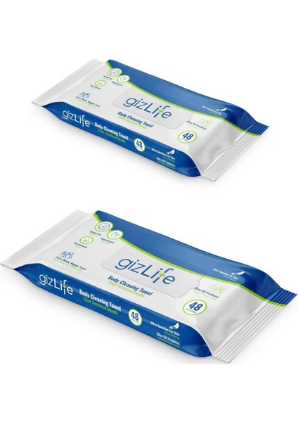 Vücut Temizleme Havlusu 2 Paket 96 Yaprak