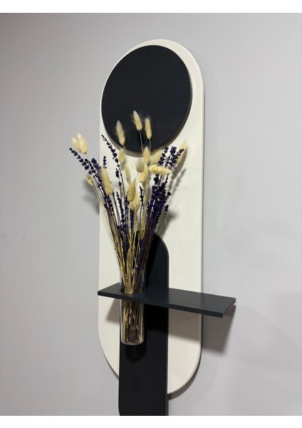 Begonvil Ahşap Pilli Ledli Iskandinav Tarzı Salon Duvar Rafı Modern Çiçeklik 26 x 90 cm fırsatları