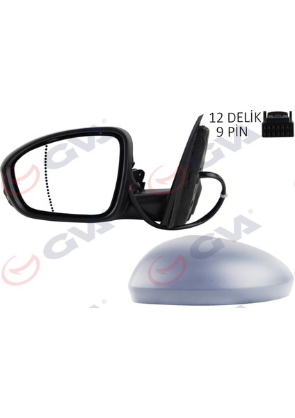 Mtxdpn Diş Dikiz Aynasi Sol Megane 15 Elektrikli Isitmali Katlanir Sinyalli Astarli Asferik VM-6142EBFPAL