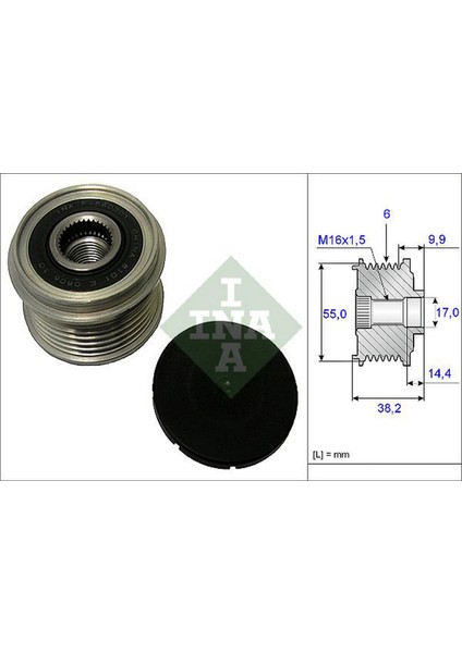 Mtxdpn Alternatör Kasnaği Rulmanli İX35-SANTAFE-TUCSON-SORENTO-SPORTAGE 2.0 Crdi 6 Kanal