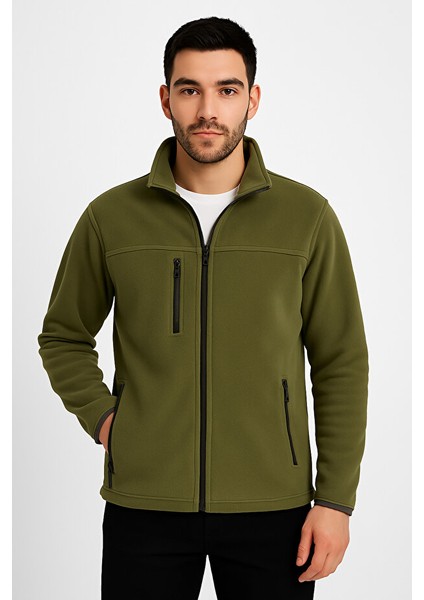 Üç Cepli Tüylenmeyen Anti-Pilling Tam Fermuarlı Unisex Polar