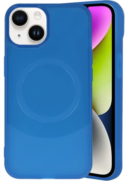 Iphone 14 Kılıf Maya Karbon Kapak - Lacivert