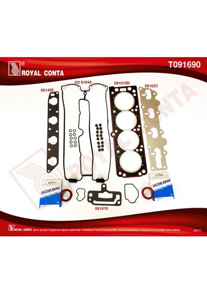 Mtxdpn Üst Takim Conta Keçeli-Subap Lastikli Astra F-Astra G Vectra A-Vectra B 2.0 16V 136HP. 94-00