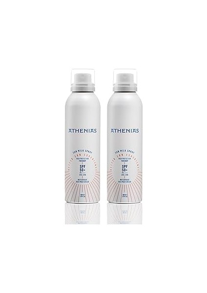 Athenias Sun Milk Spray SPF50+ Tüm Cilt Tipleri Için Uva Uvb Yüksek Korumalı Güneş Kremi 200 ml x 2