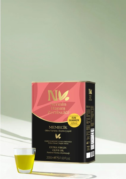 Memecik - Filtresiz Erken Hasat Soğuk Sıkım Zeytinyağı (2lt)