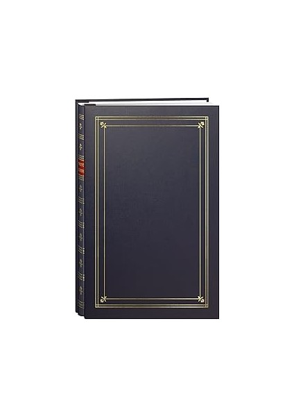 Pioneer Photo 200-POCKET Post Bound Bay Suni Deri Fotoğraf Albümü Altın Vurgulu 4 x 15 cm Bask