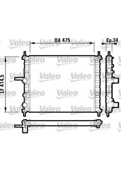 Mtxdpn Radyatör Bravo-Brava-Marea 1.2-1.4-1.6 6V Ac Mek 475X414.5X34