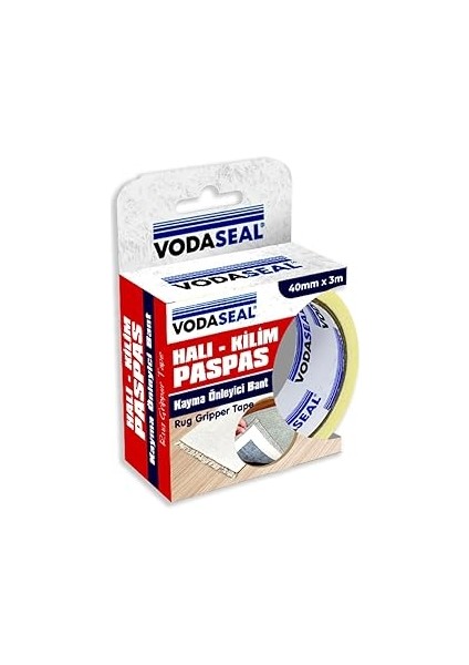 Vodaseal Halı Kilim Paspas Kaydırmaz Bant, 40MM x