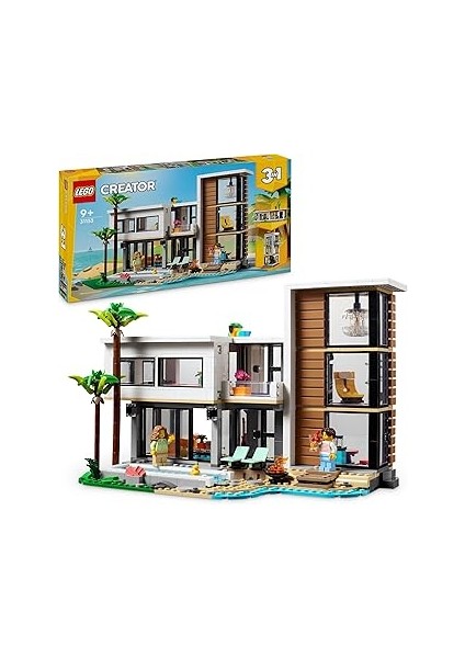 Creator 3’ü 1 Arada Ev 31153, 9 Yaş ve Üzeri Için 3 Katlı Şehir Binası Veya Orman Kulüb