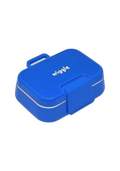 Wiggle Bento 1030ML Lunchbox Tek Katlı 2 Bölmeli Paslanmaz Çelik Sefer Tası Yemek Kutusu (Mavi)