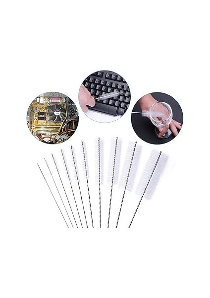 Arvale 2 Adet Pratik Bükülebilir Temizlik Fırçası Klavye-Pipet Temizleme Fırça Ince Temizlik Fırças