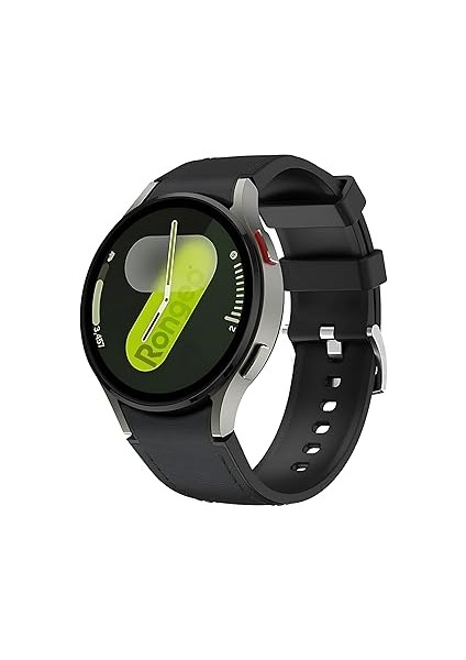 Rongep ile Uyumlu Deri Görünümlü Hibrit 20MM Silikon Kordon Watch 7/6/5/4 Serisi Içi