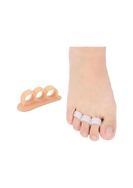 Bunyon Ayak Parmak Düzeltici 3 Parmağa Geçen Çekiç Parmak Koruyucu Makaralı Silikon Parmak Kemik Ko