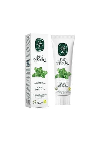 Eyüp Sabri̇ Tuncer Doğal Nane Özlü Diş Macunu, 90ML