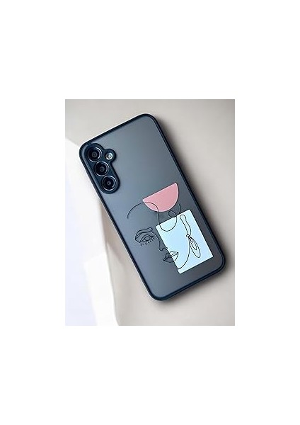 Merwish S23 Fe Uyumlu Women Desenli Kamera Korumalı Mat Transparan Plastik Arka