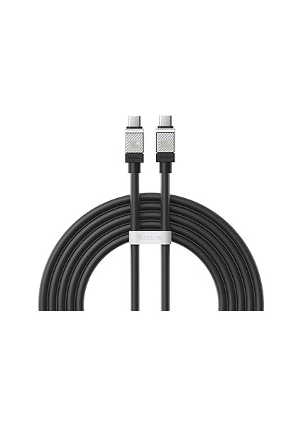 Coolplay Serisi Hızlı Şarj Kablosu Type-C To Type-C 100W, 2m, Siyah