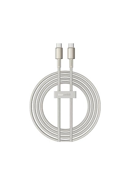 Tungsten Hızlı Şarj Data Kablosu Type-C To Type-C 100W, 2m, Titanyum Galaksı Altın Reng