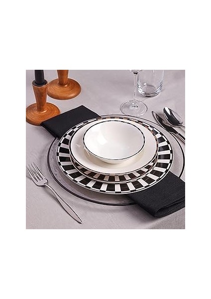 Aries Siyah 24 Parça Yemek Takımı