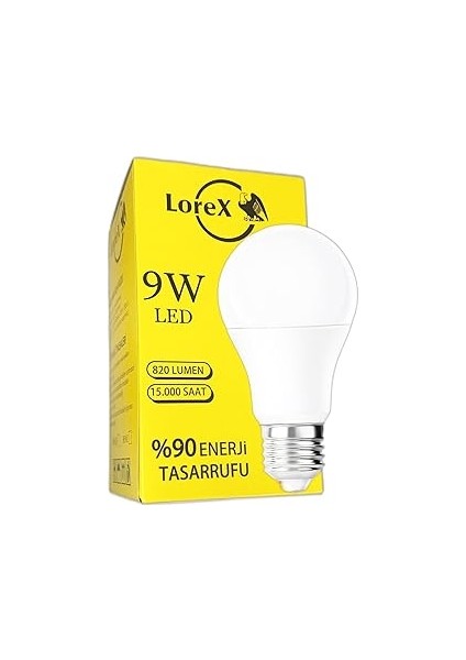 Lorex LR-LA09 9W LED Ampul, LED Tasarruflu Ampul