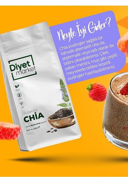 Chia Tohumu 500 gr Superfoods Glutensiz Keto Dostu Tam Protein Yüksek Lif Vegan