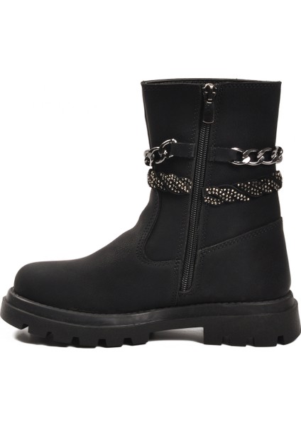 Siyah Içi Polarlı Kaymaz Kız Çocuk Çizme Duru F fırsatları