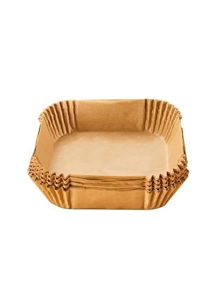 Bybaby Airfryer Pişirme Kâğıdı, Fritöz Yağlı Kağıdı, Yanmaz Kağıt 25 Adet (Kare)