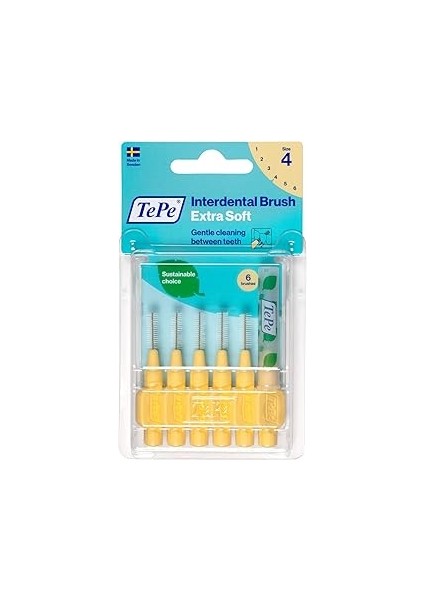 Tepe Blister X-Soft 0.7 mm - Sari Diş Arayüz Fırçası (1x 6 Adet)