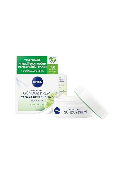Matlaştırıcı Gündüz Yüz Bakım Kremi 50 Ml, 24 Saat Yoğun Nemlendirici, SPF15, Aloe Vera, Karm