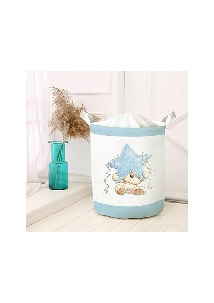 Çok Amaçlı Oyuncak Saklama Kutusu Kirli Çamaşır Piknik Sepeti Katlanır Düzenleyici Keçe 40011