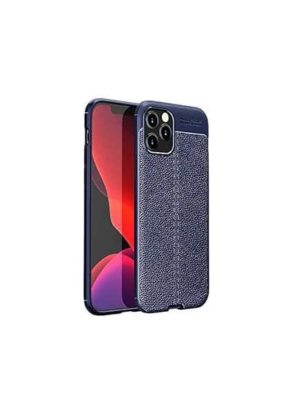 Coverzone 13 Ile Uyumlu Kılıf, Niss Silikon, Deri Görünümlü, Lacivert