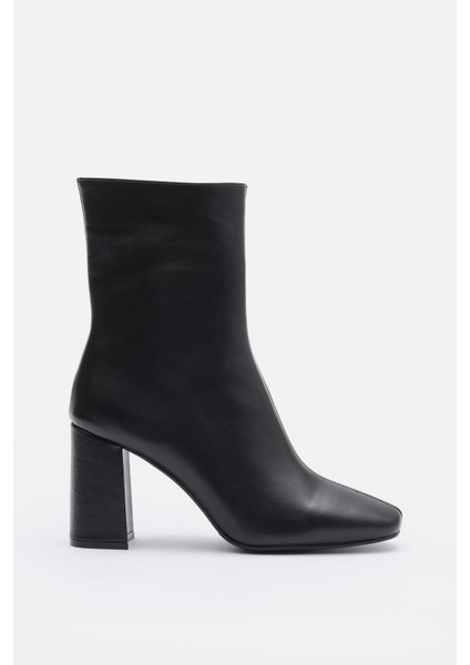 Bestyle Gerçek Deri Siyah Fermuarlı Topuklu Bot fiyatları