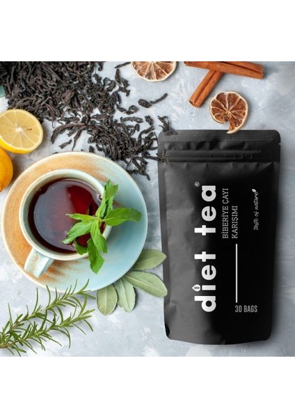 Diet Tea Biberiye Bitki Çayı Karışımı Süzen Poşet 30’lu