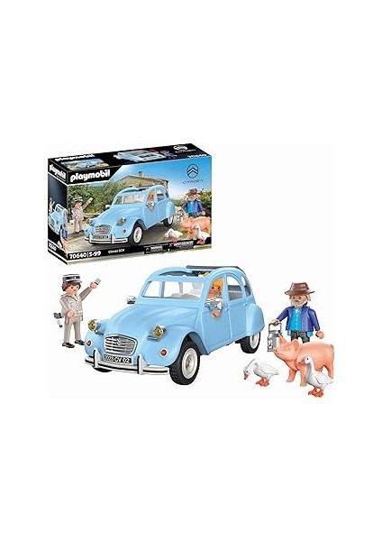 Playmobil 70640 Klasik Araba Citroën 2cv, Çıkarılabilir Kapaklı Teneke Salyangoz, Otomobil Tutkunla