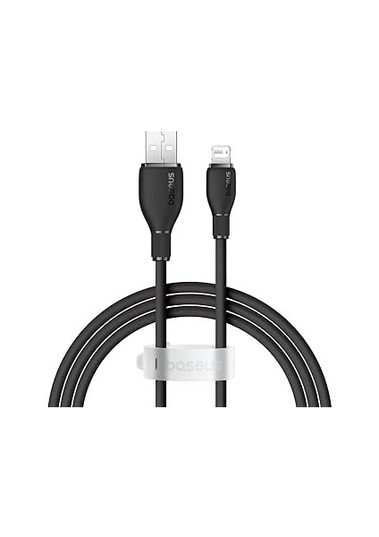 Pudding Hızlı Şarj Özellikli Kablo 2.4A, 1.2 Metre, Siyah