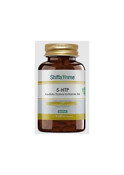 Shiffa 5-Htp 300 Mg 60 Kapsül – B6 Vitamini ve Kediotu Ekstresi ile – Bitkisel Takviye – Uyku,