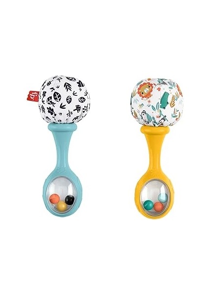 Fisher-Price Neşeli Marakas Fisher-Price Neşeli Marakas Oyuncak, 3 Ay ve Üzeri Bebekler Için 2'li S