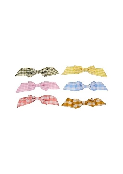 Meri Meri - Gingham Hair Bows - Pötikareli Saç Aksesuarı