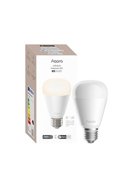 Aqara Akıllı LED Ampül (Cct, E27, 75W, 1100LM) T2 LB-L02E (Apple Destekli)