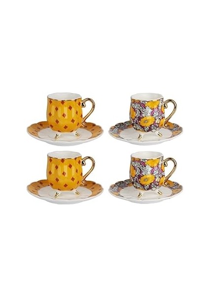 Lucky Eliana Bone Dörtlü Ayaklı Kahve Fincanı Seti